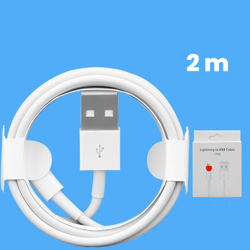 Cablu de Date pentru Telefon, Flippy, port USB-A Compatibil cu iPhone cu porturi de tip Lightning, pentru Incarcare Rapida, Lungime 2M, Alb - vivimall.ro