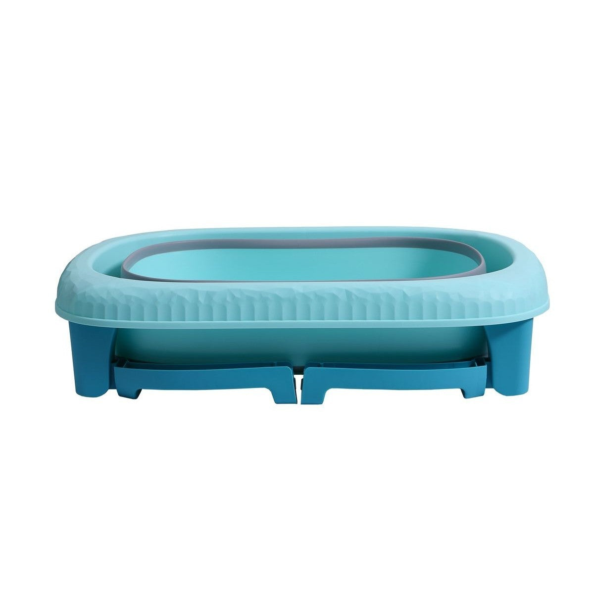 Cada Pliabila pentru Baie, Vivimall, din PP+TPE, pentru Copii 0-6 Ani, cu Picioare, Suport de Sezut, Scurgere Etans, 48.5x25x72 cm, Albastru - vivimall.ro