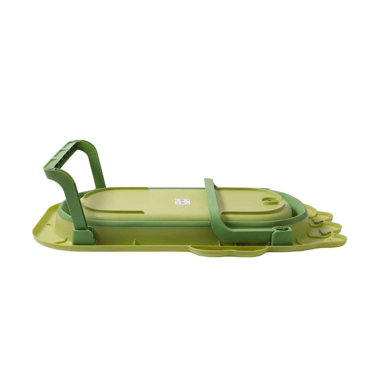 Cada Pliabila pentru Baie, Vivimall, din PP+TPR, pentru Copii 0-6 Ani, Model Crocodil, Dop de Scurgere, 80x54x21 cm, Verde - vivimall.ro