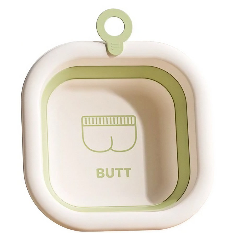 Cada Pliabila pentru Baie pentru Copii, Vivimall, Cadita pentru Bebelusi, Model Patrat pentru Fundulet, Verde, 30x30x3.5 cm, 3.5 L - vivimall.ro