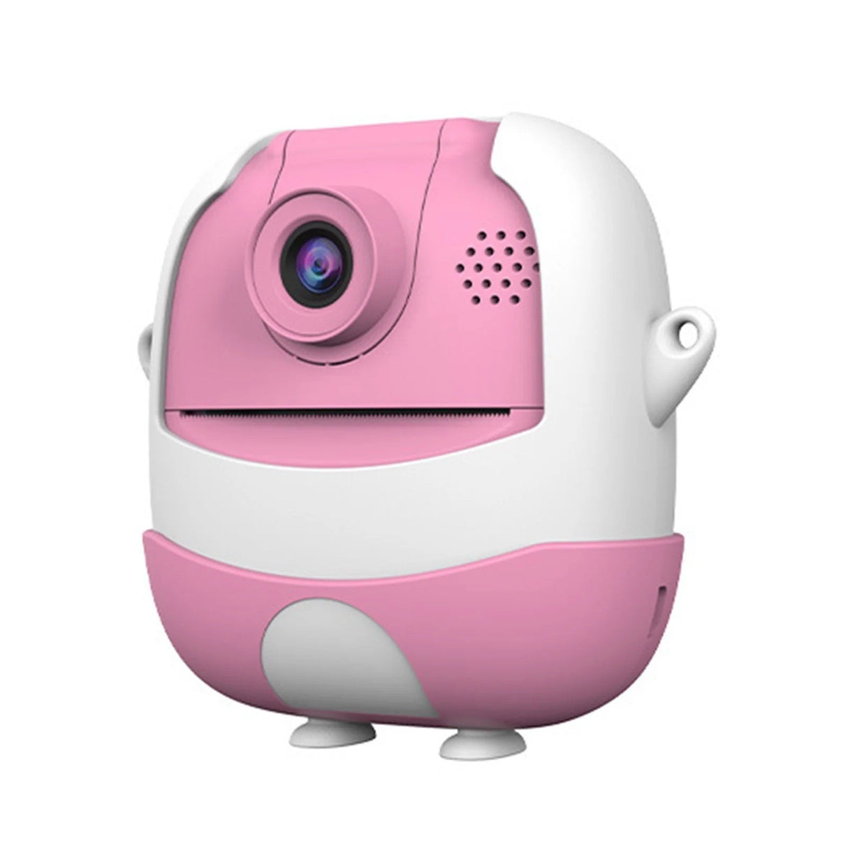 Camera Instantanee pentru Copii, Vivimall, cu Functie de Printare, Cablu USB-C, Bluetooth, Compatibil iOS/Android, Camera Frontala + Selfie, Model Iepure, Snur Inclus, Roz - vivimall.ro