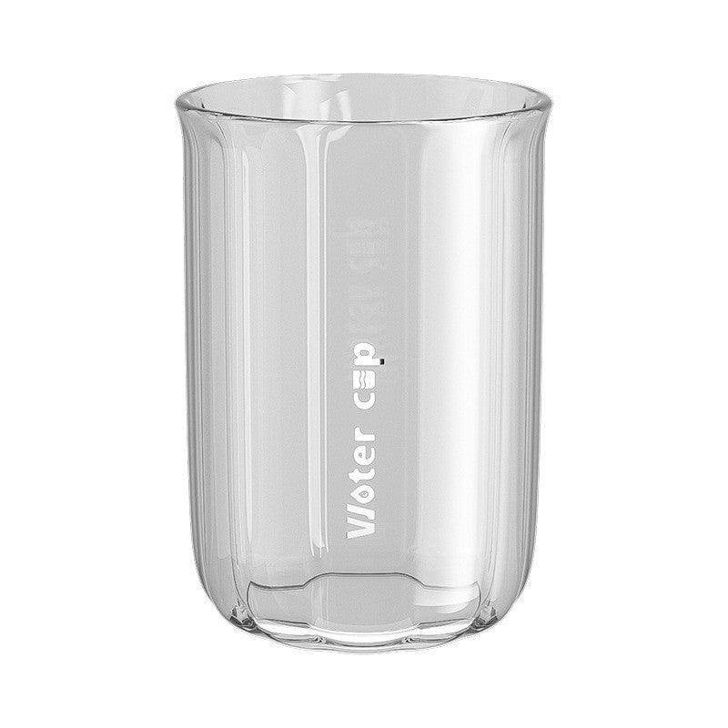 Cana de Apa pentru Clatit, Vivimall, pentru Periuta de Dinti, 200 ml, 10.4 x 7.3 cm, Gri Transparent - vivimall.ro