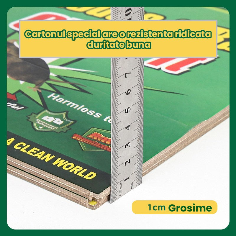 Capcana Autoadeziva pentru Soareci, Vivimall, Placa Autoadeziva pentru Rozatoare cu Efect Puternic de Imobilizare, Capcana cu Lipici, pentru Uz Casnic, 21 x 15 xm Verde/Galben