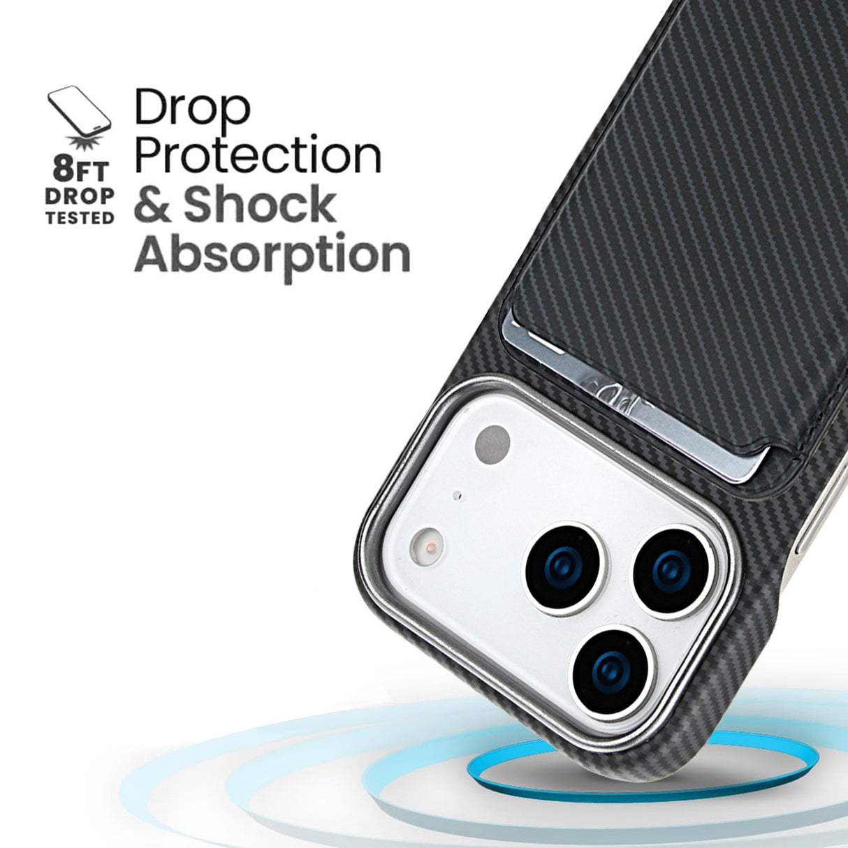 Husa Magsafe cu Suport Card, pentru iPhone 17 Air, Flippy, Mov