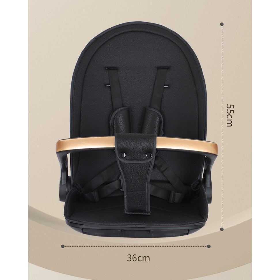 Carucior Sport Flippy 3in1, 6-36 Luni, Reversibil, Pliabil, Tavita pentru Masa, Pozitie de Somn, Centura de Siguranta, Roti 360, Suport Pahar, Copertina pentru Soare, 32x63x95cm, Maro Model Carouri - vivimall.ro