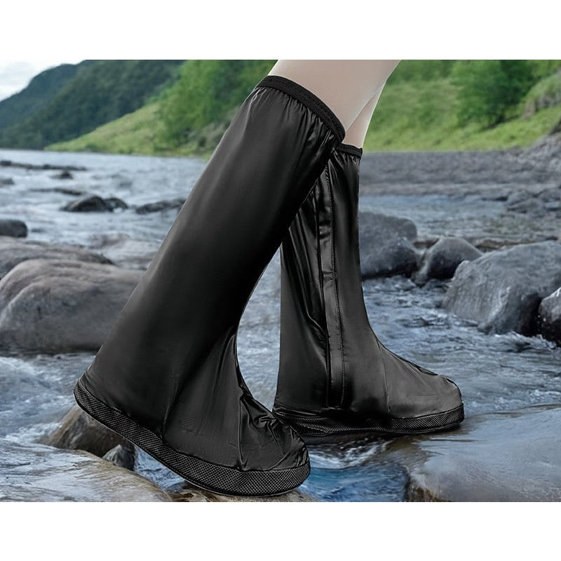 Protectie Incaltaminte pentru Ploaie si Noroi, Flippy, Impermeabila, Talpa Antiderapanta, cu Fermoar si Capsa, Inaltime 40 cm, Marime XXXL 44-45, Negru - vivimall.ro