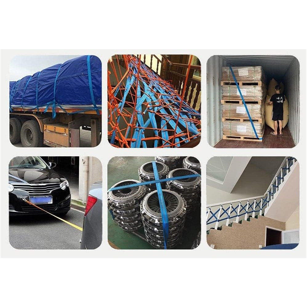 Chinga Ancorare cu Clichet, Vivimall, 10 m Lungime, 5 cm Latime, Albastru - vivimall.ro