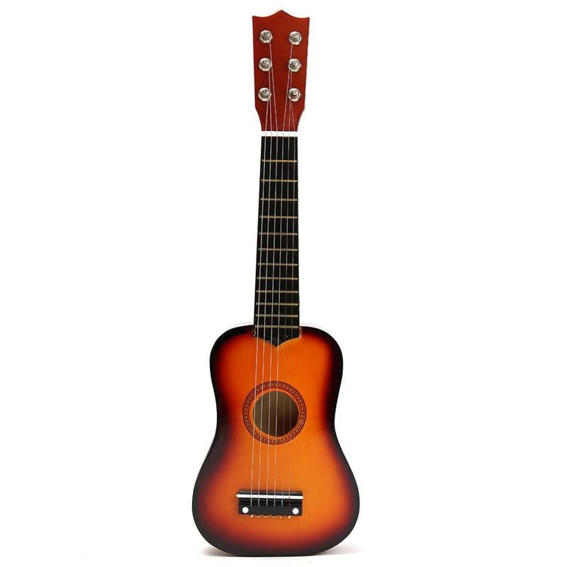 Chitara pentru Copii, Vivimall, din Lemn si Plastic, pentru Incepatori, 53.4 x 17.5 x 5.8 cm, Maro Lucios - vivimall.ro