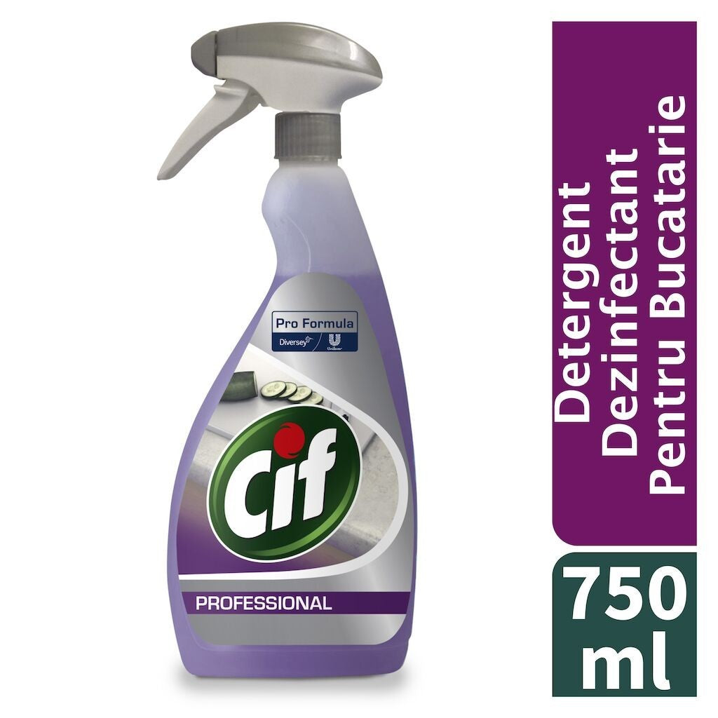 CIF Professional 2-in-1 Detergent Dezinfectant Lichid 0.75 L - vivimall.ro
