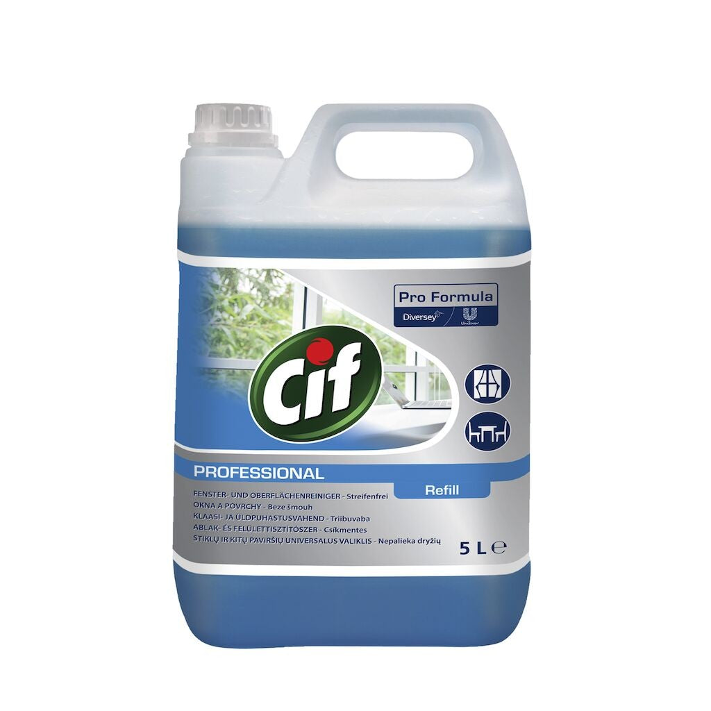 Pachet CIF Professional Glass & Multi Surface – Detergent Geamuri si Suprafete 2×5 L - vivimall.ro