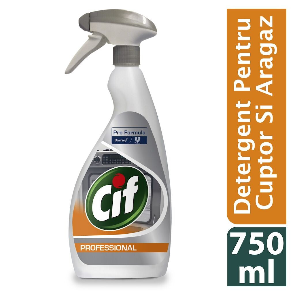 Pachet CIF Professional 6×0,75 L aranjat în rând, degresant profesional bucătărie industrială