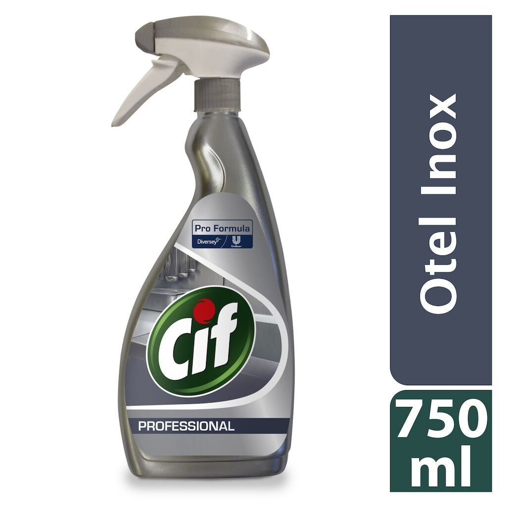 CIF Professional Stainless Steel – Detergent pentru Inox 0,75 L - vivimall.ro