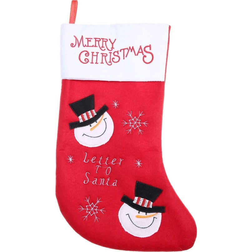 Ciorap Cadouri, Flippy,cu model om de zapada, rosu, marimea 20x40 cm, textil, interior - vivimall.ro