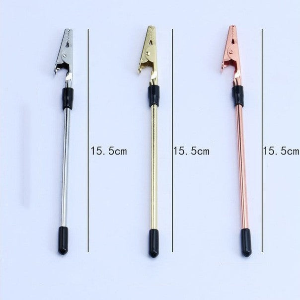 Clema mini pentru fixarea bijuteriilor, Vivimall, din Metal, Ajutor pentru Bratari, Incuietori, Fermoare, Ajustare, Clema pentru Gura, 15.5 cm, Argintiu - vivimall.ro