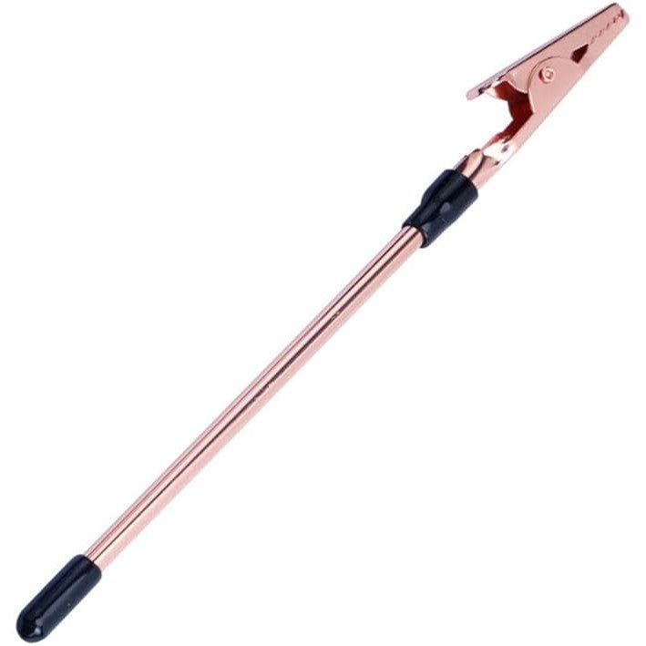Detaliu clemă metal anti-zgârieturi cu mâner antiderapant auriu rose, produs Vivimall