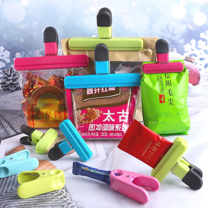 Cleste Multifunctional pentru Sigilarea Pungilor, Vivimall, din Plastic, Mentine Alimentele Proaspete, 15x7.5 cm, Verde - vivimall.ro