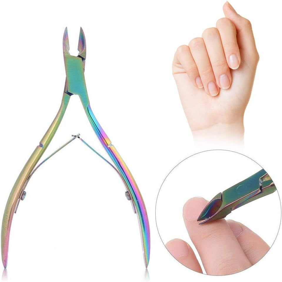 Cleste pentru Unghii si Cuticule, Vivimall, din Otel Inoxidabil, Protectie Varf, 17 x 7 x 2 cm, Multicolor - vivimall.ro