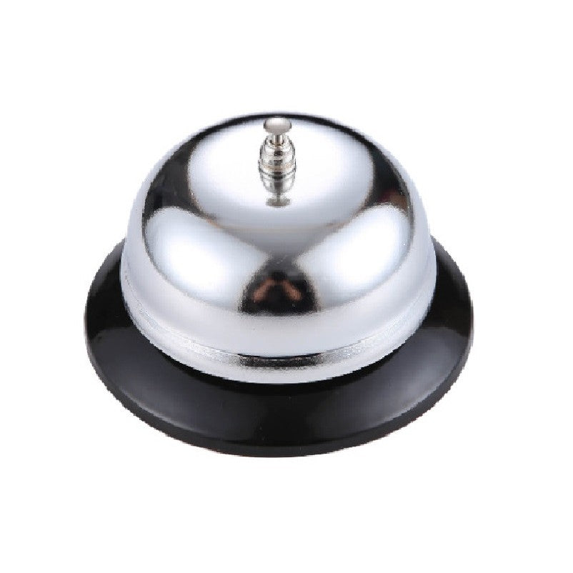 Clopotel sonerie metalica Vivimall, pentru receptie hoteluri, baruri, restaurante, material metal si plastic, 6 x 10 cm, argintiu - vivimall.ro