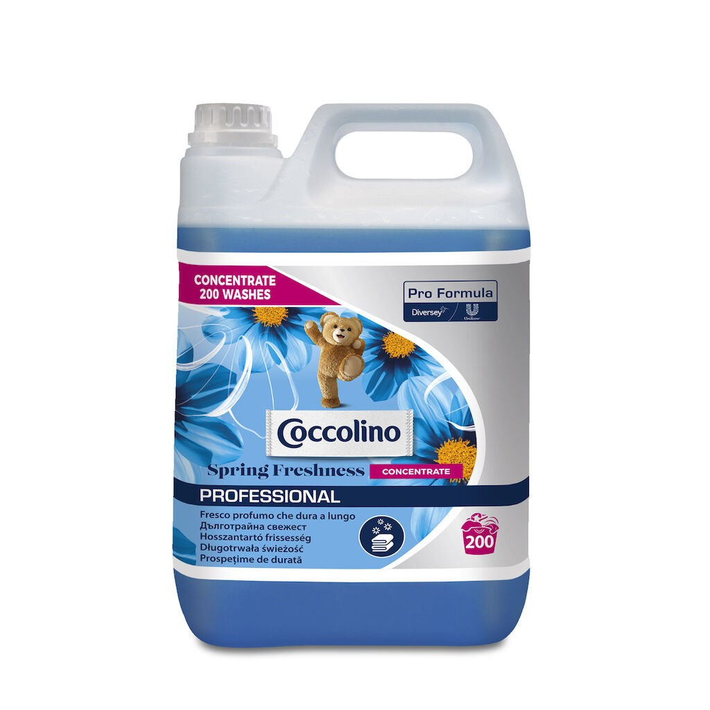Detaliu etichetă Coccolino Professional Spring Fresh Concentrated 5 litri, Pro Formula