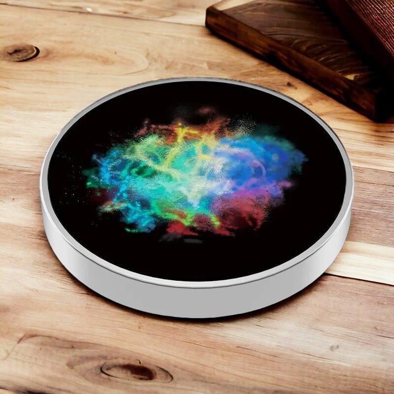 Spinner Giroscopic Metalic, Flippy, Jucarie Rotativa Anti-stres, Otel Inoxidabil, 3.8 x 0.6 cm, Efect Optic Galaxie, Model Coddington's Nebula - vivimall.ro