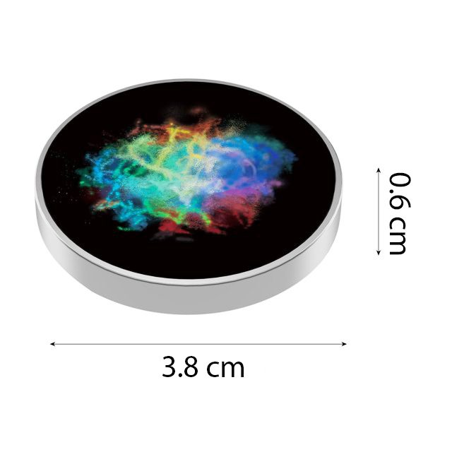 Spinner Giroscopic Metalic, Flippy, Jucarie Rotativa Anti-stres, Otel Inoxidabil, 3.8 x 0.6 cm, Efect Optic Galaxie, Model Coddington's Nebula - vivimall.ro