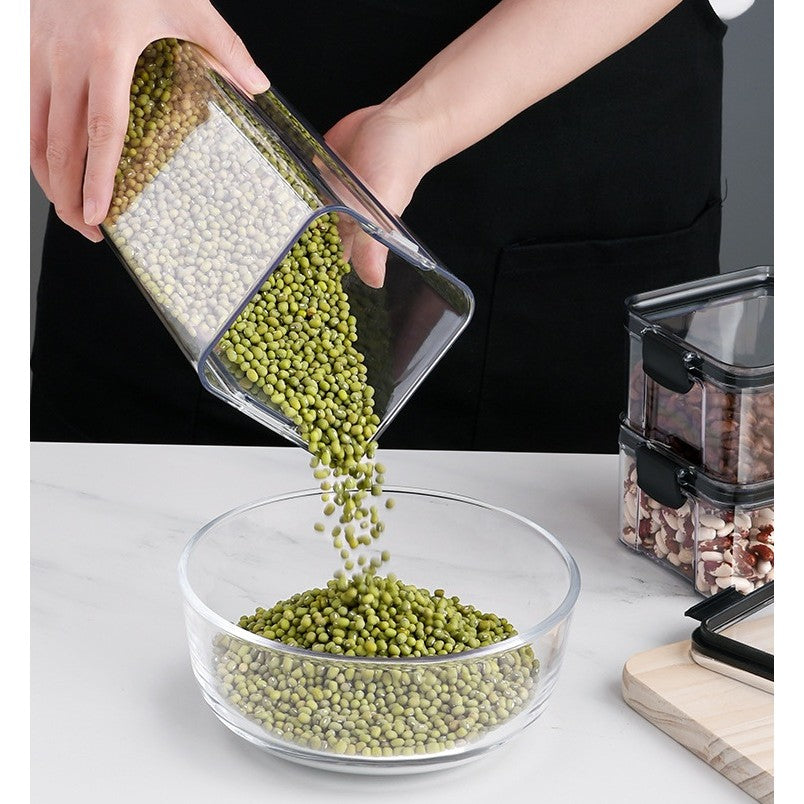 Recipient din Plastic, Vivimall, pentru Alimente/Obiecte, Inchidere Ermetica, 10.2 x 18.5 cm, 1300 ml, Transparent - vivimall.ro