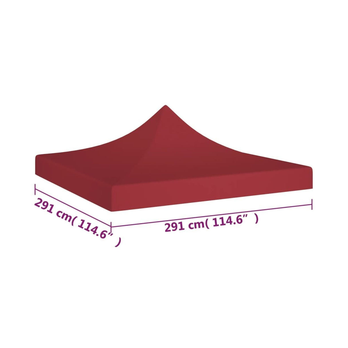 Copertina pentru Pavilion, Flippy, Acoperis Cort, Pliabil, Copertina Rezistenta 420D, 185 g/m2, Protectie Ideala la Soare si Ploaie, 3 x 3 m, Rosu - vivimall.ro