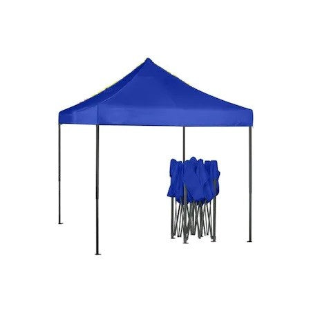 Cort pliabil pentru Evenimente, cadru metalic pentru curte si gradina, 2x2 m, Albastru, Vivimall - vivimall.ro
