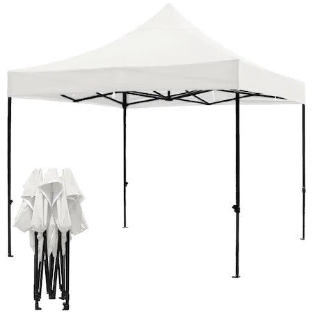 Cort pliabil pentru Evenimente, cadru metalic pentru curte si gradina, 2x3 m, Alb, Vivimall - vivimall.ro