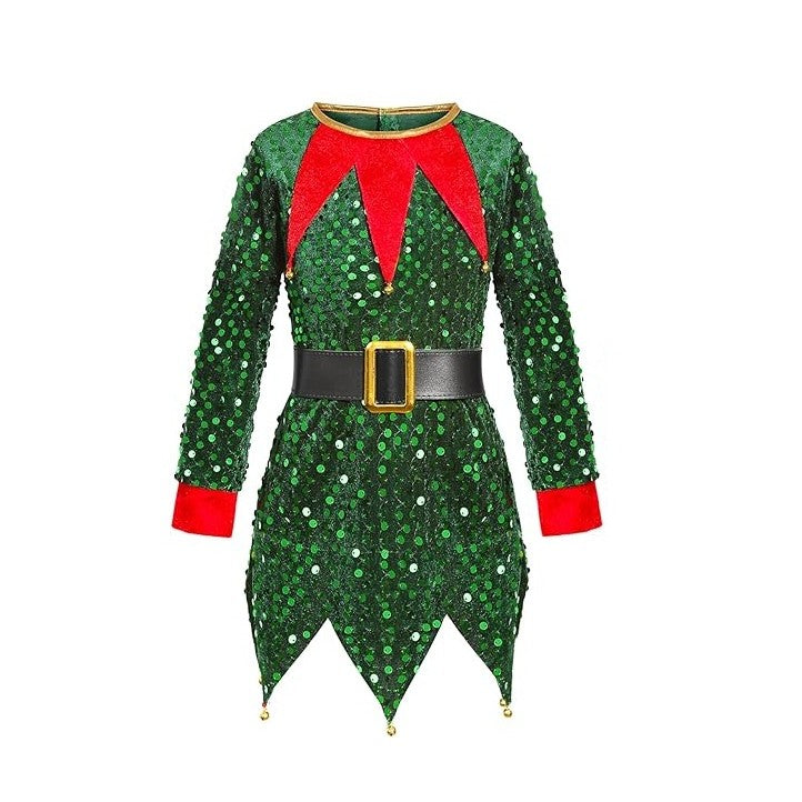 Costum Craciun, Flippy, Spiridus, rosu, 10 - 13 ani, catifea - vivimall.ro