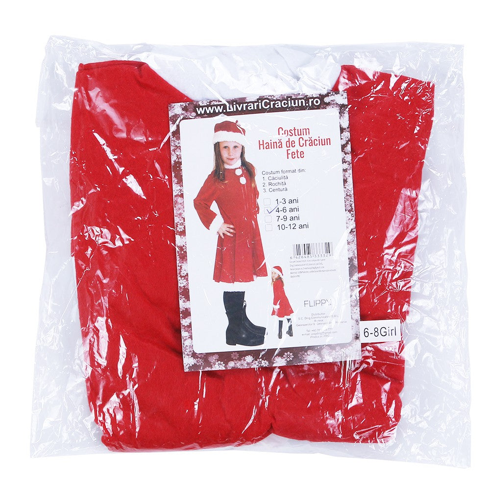 Costum Craciunita Flippy® Fata, 4-6 ani, 3 piese, Polar - vivimall.ro