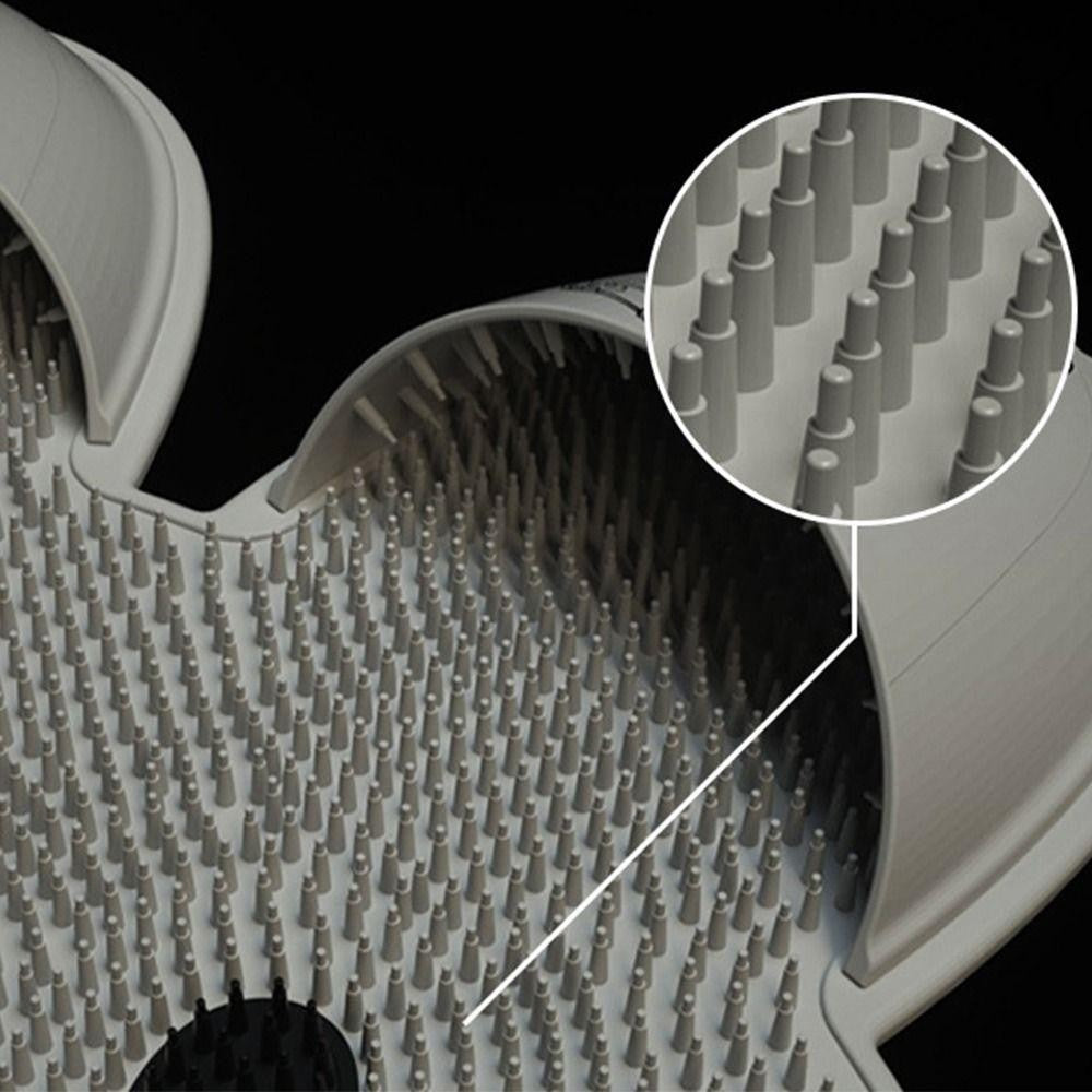 Covoras de Baie, Flippy, pentru Masaj/Spalat Picioare, din TPE, Antiderapant, 45 x 45 cm, Model Iepuras, Gri