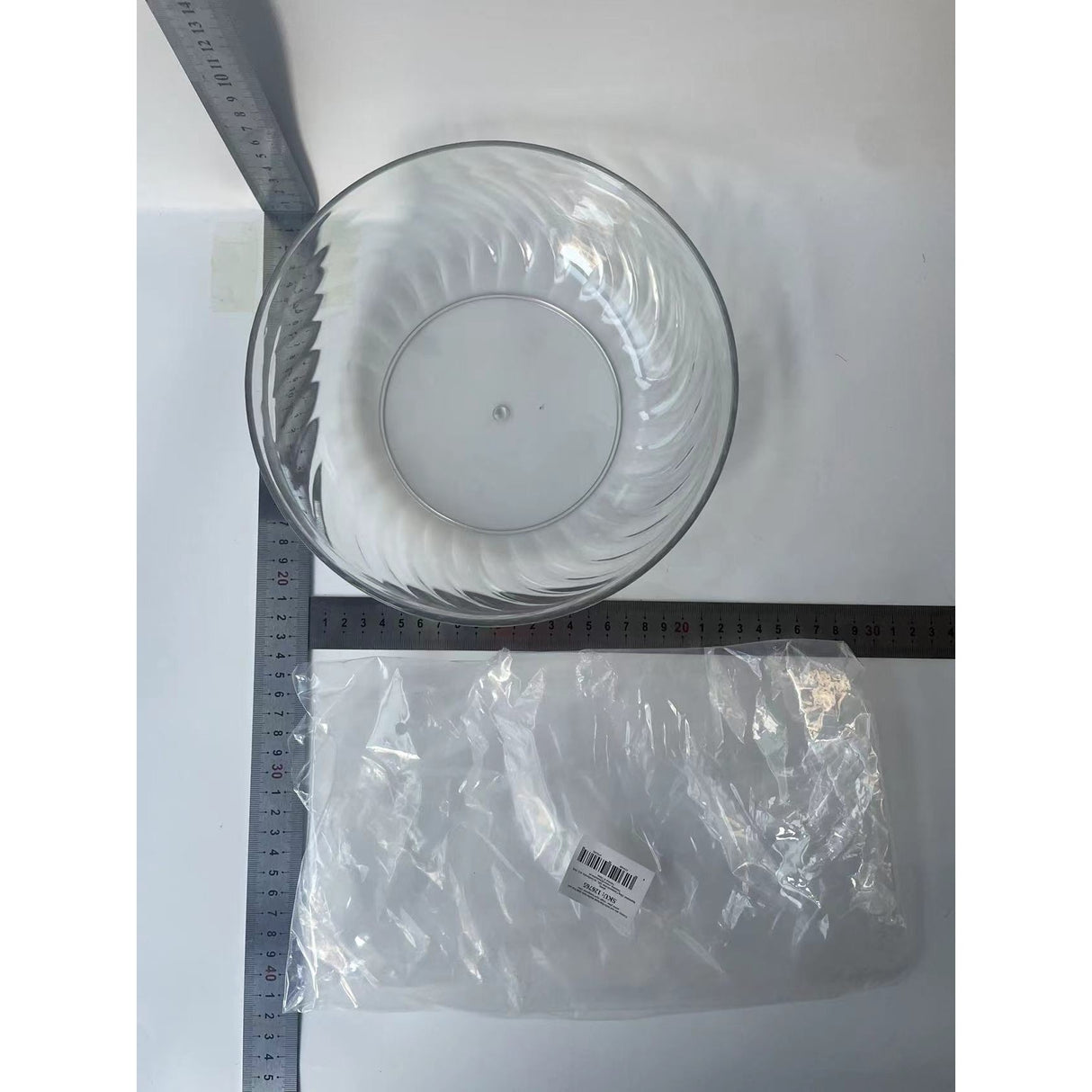 Bol cu un Singur Strat, Vivimall, pentru Fructe, Legume, Snacks, 22.4x9 cm, Transparent - vivimall.ro