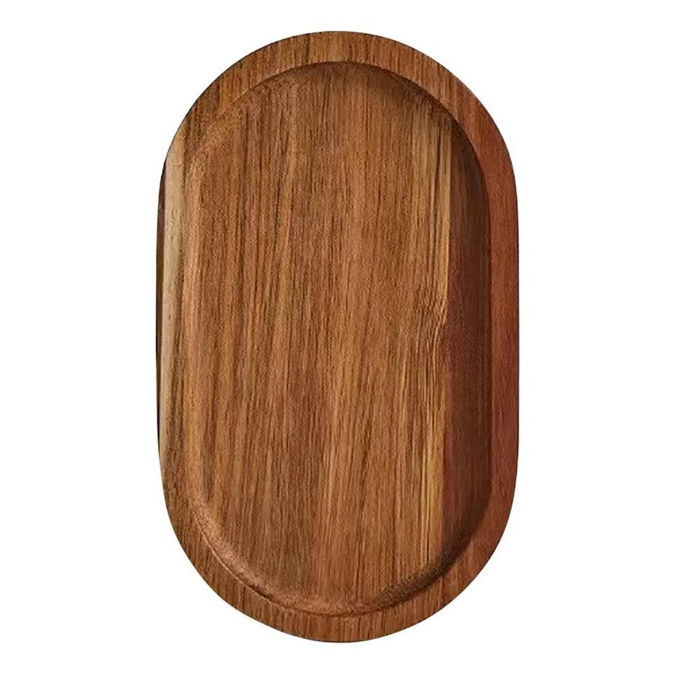 Tava din Lemn, Vivimall, Ovala, pentru Alimente sau Decor, 25 x 15 x 1.5 cm, Natur - vivimall.ro