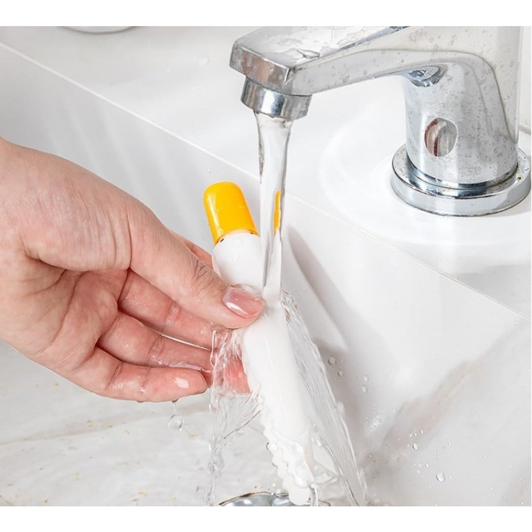 Cleste Multifunctional, Flippy, 2in1, Cleste pentru Parul Cazut si Mini Racleta pentru Depuneri, din ABS, Model Rata, Alb