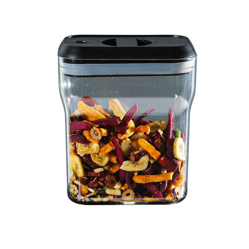 Recipient din Plastic, Vivimall, pentru Alimente/Obiecte, Inchidere Ermetica Rotire 90 grade, 2l, 20.5 x 10.5 x 27 cm, Transparent - vivimall.ro