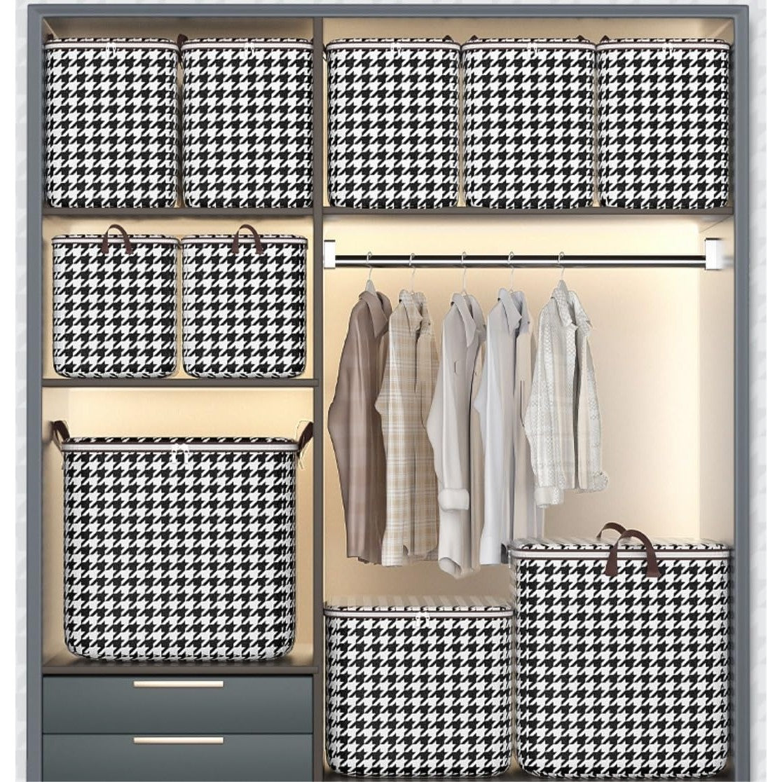 Organizator Textil Cu Fermoar 100L | PackNest 3 - vivimall.ro