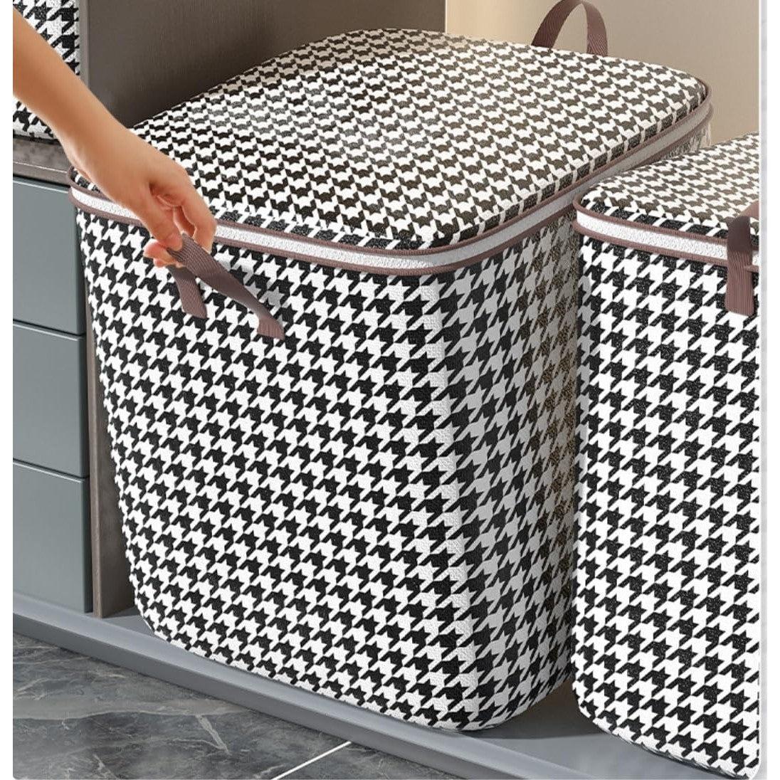 Organizator Textil Cu Fermoar 175L | PackNest 1 - vivimall.ro