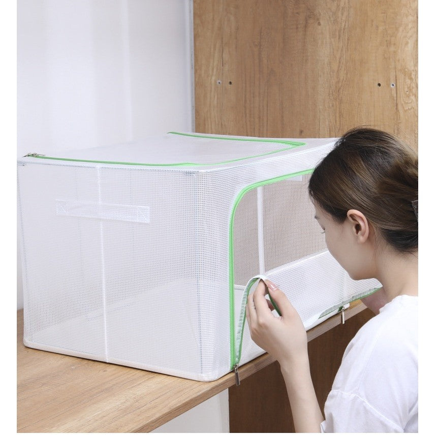 Cutie de Depozitare, Vivimall, pentru Camera Copiilor, 66L, din PVC, Model Sirena, 50 x 40 x 33 cm, Transparent - vivimall.ro