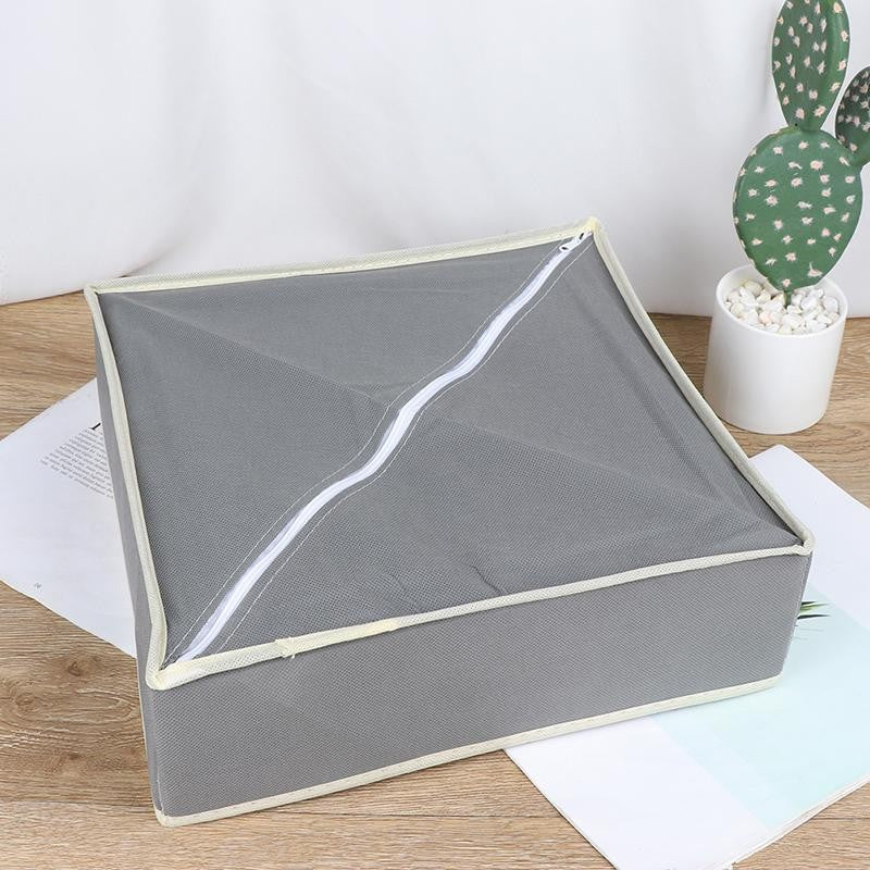 Cutie De Depozitare, Vivimall, Pentru Lenjerie, Sosete Si Sutiene, Material Textil, 24 Compartimente, 32 x 32 x 10 cm, Culoare Gri - vivimall.ro