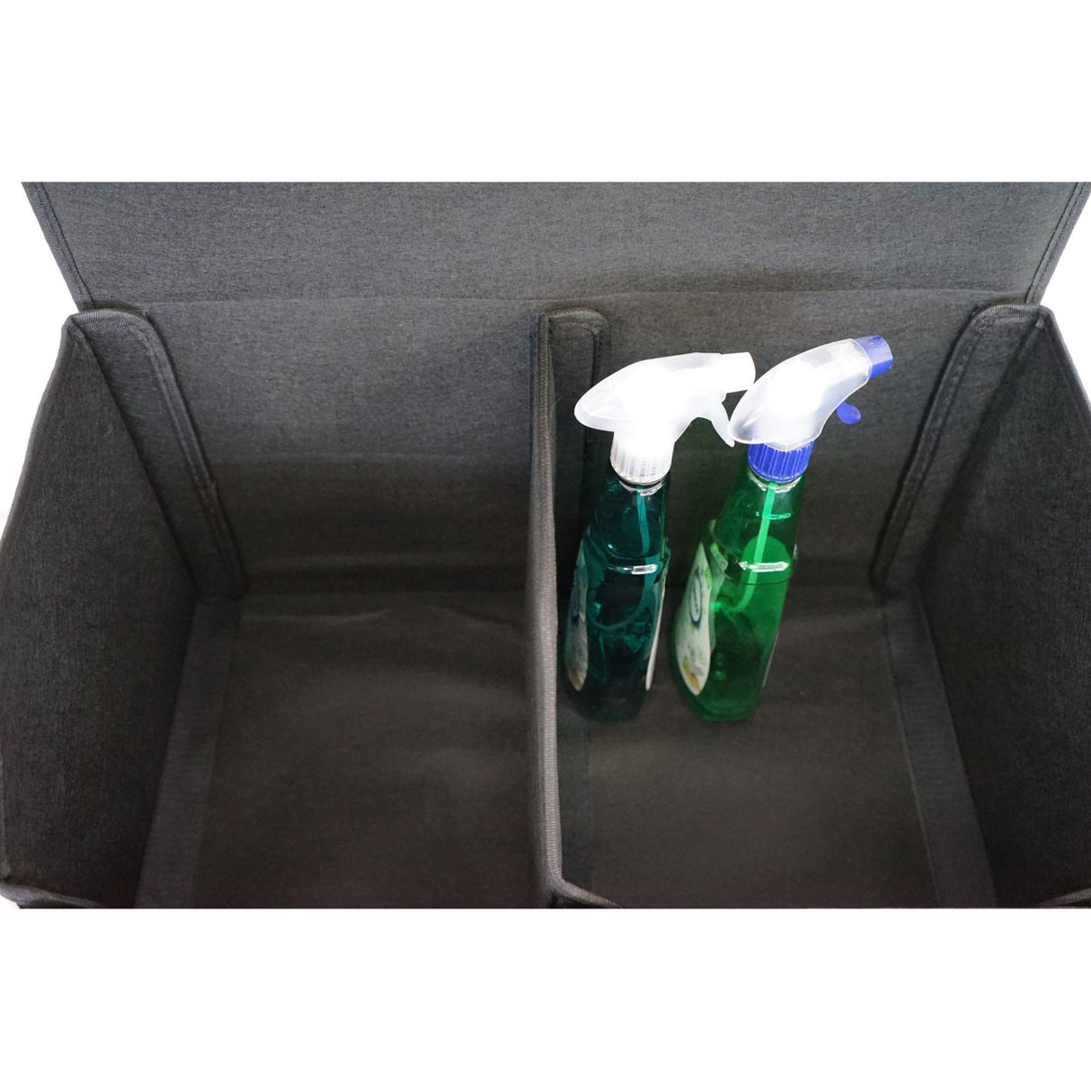 Cutie de Depozitare Auto, Flippy, Organizator Premium Portbagaj, Geanta Multifunctionala din Piele Ecologica, Rezistent la Uzura si Pliabil, 2 Compartimente Depozitare, Maro Havana, 55 x 30 x 30cm - vivimall.ro