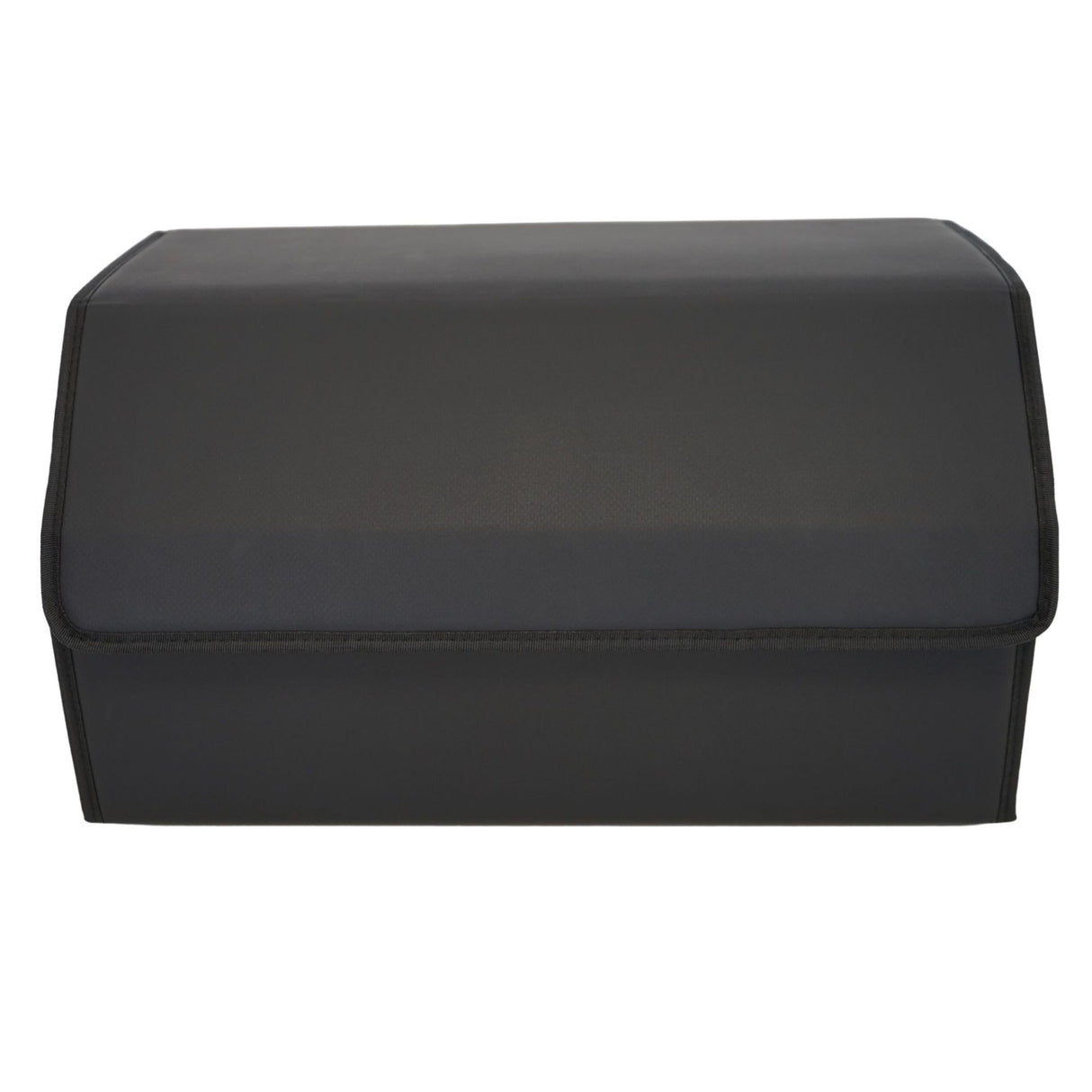 Cutie de Depozitare Auto, Flippy, Geanta Multifunctionala din Piele Ecologica, Organizator Premium Portbagaj, 2 Compartimente Depozitare, Pliabil si Rezistent la Uzura, Negru, 55 x 30 x 30cm - vivimall.ro