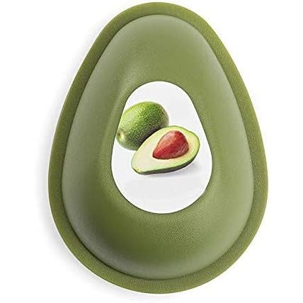 Cutie Alimentara, Vivimall, Model Avocado, din Plastic, 12.5 x 12.5 x 5.4 cm, 500 ml, Verde Inchis - vivimall.ro