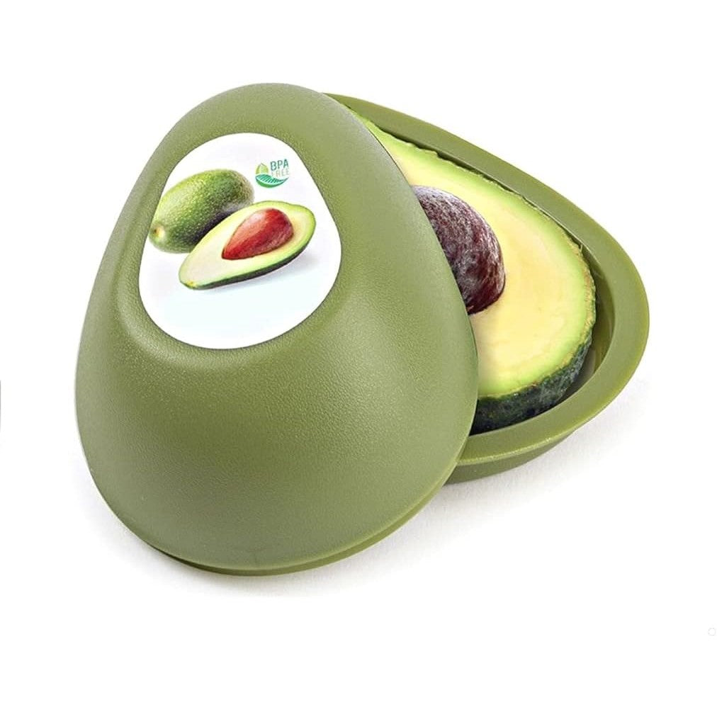 Cutie Alimentara, Vivimall, Model Avocado, din Plastic, 12.5 x 12.5 x 5.4 cm, 500 ml, Verde Inchis - vivimall.ro
