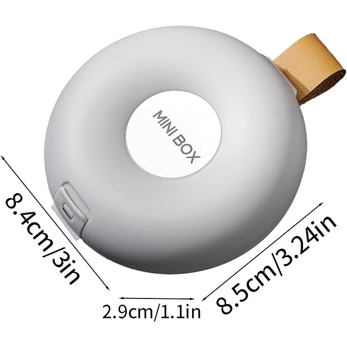 Cutie Depozitare Medicamente, Vivimall, 6 Compartimente, Inchidere Etans, Portabila, Rotund, Alb/Gri, PP, 8.4x2.9x8.5 cm - vivimall.ro