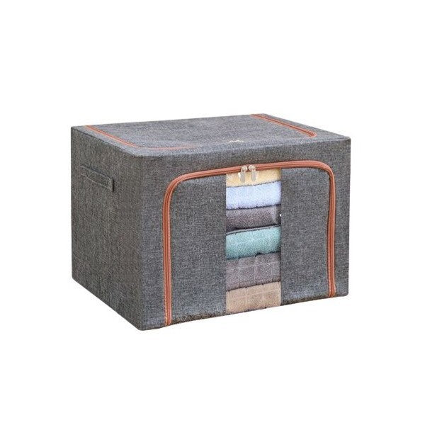 Cutie De Depozitare, Pliabilă, Cu Fermoar, Textil, Cadru Metalic, Suport Bază Stabil, Din Plastic - vivimall.ro