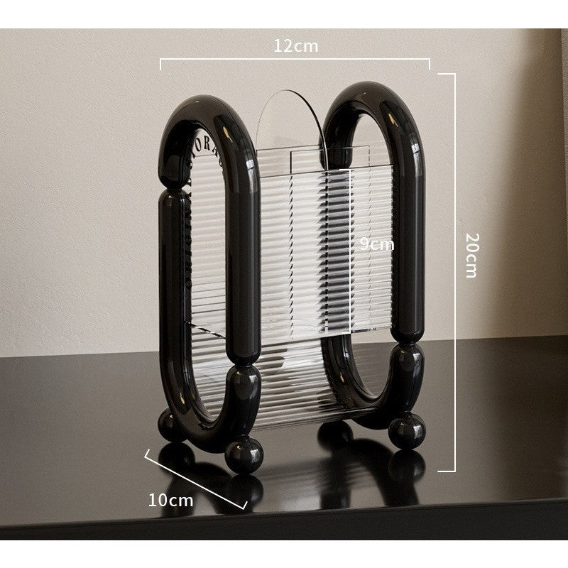 Cutie pentru Depozitare Cosmetice, Vivimall, pentru Pensule, Creioane si Buretei, 4 Compartimente, din Plastic, 12 x 10 x 20 cm, Negru - vivimall.ro