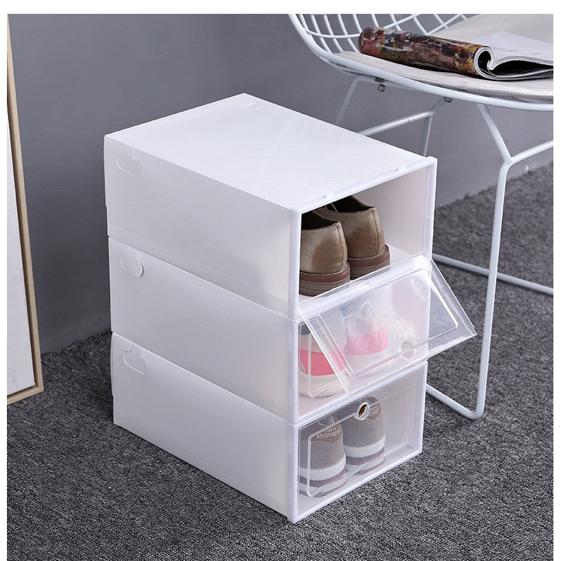 Cutie pentru Pantofi, Vivimall, Tip Sertar, din Plastic, Stivuibila, Usa Frontala, 33 x 23 x 13 cm, Transparent - vivimall.ro