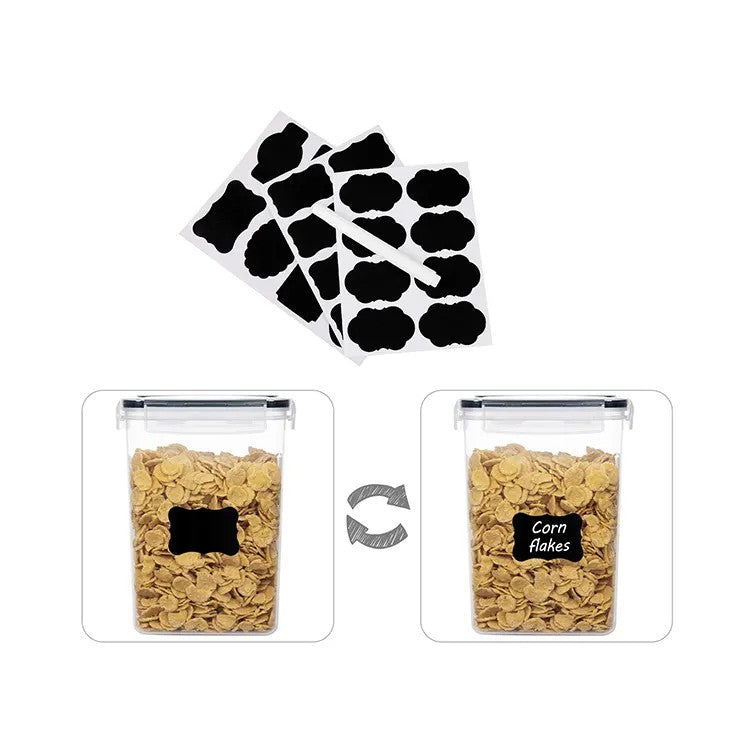 Cutii de depozitare alimente, Vivimall, Set din 8 Cutii pentru Condimente, Cereale, Cutii pentru Bucatarie, din Plastic PP, Cutii Alimentare, Diferite Dimensiuni, Transparente - vivimall.ro