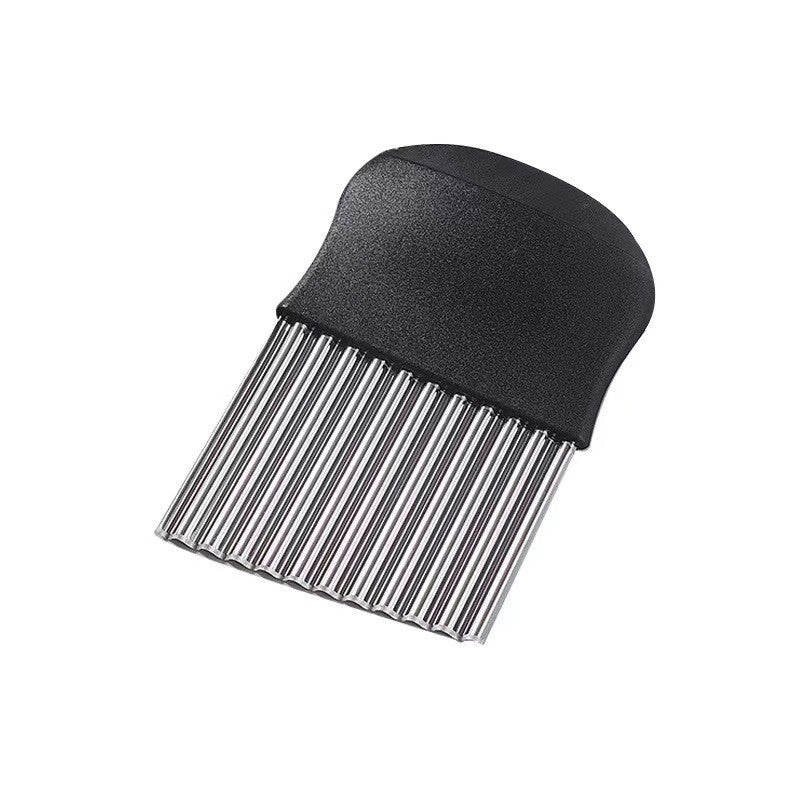 Cutit pentru Cartofi Ondulati, Vivimall, pentru Legume, Forma Ondulata, Usor de Utilizat, Taiere, Negru - vivimall.ro